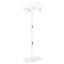 Podium Stand, 1100 mm Acrylic Lectern, Portable Laptop Desk with Wide Reading Surface, Book Clips, Adjustable Angle, Floor-Stand