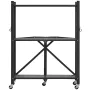 VEVOR 3-Tier Foldable Storage Shelf, 28W x 13D x 36H Inch Folding Metal Rack Shelving Unit, No Assembly Organizer Shelf with 5 W