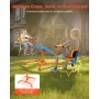 VEVOR Kids Seesaw, 136 kg Load Capacity, Sit and Spin Teeter Totter with Easy-Grip Handles, Kids Outdoor Playground Equipment, O