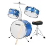 Kids Drum Set, 3-Piece 14 in / 355.6 mm Junior Drum Sets, Beginner Drums Set with Adjustable Throne and Two Pairs of Drumsticks,