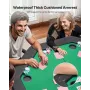 Foldable Poker Table, 8 Player 1220 mm Folding Casino Leisure Table with Padded Rails & Cup Holders, Octagonal Portable Game Tab