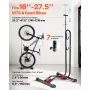 VEVOR Bike Rack, Upright Bike Stand Floor for 406.4 to 700 mm Mountain & Road Bikes, Vertical & Horizontal Bicycle Stand for Sec