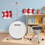 Kids Drum Set, 3-Piece 14 in / 355.6 mm Junior Drum Sets, Beginner Drums Set with Adjustable Throne and Two Pairs of Drumsticks,