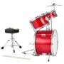 Kids Drum Set, 3-Piece 14 in / 355.6 mm Junior Drum Sets, Beginner Drums Set with Adjustable Throne and Two Pairs of Drumsticks,