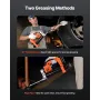 Cordless Grease Gun, 8000 PSI Max Pressure, 20V Electric Grease Gun with 2.0 Ah Battery & LED Light, 30-inch Long Hose & Carryin
