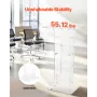 VEVOR Podium Stand, 1100 mm Acrylic Lectern, Portable Laptop Desk with Wide Reading Surface and Storage Shelf, Book Stopper, Flo