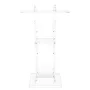 Podium Stand, 1100 mm Acrylic Lectern, Portable Laptop Desk with Wide Reading Surface and Storage Shelf, Book Stopper, Floor-Sta