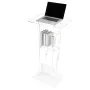 Podium-stativ, 1100 mm akryl-talerstol, bærbart skrivebord til