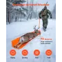Deer Drag Sled, 185 x 58 cm, 250 kg Heavy Duty Yard Utility Sled, Tear-Resistant PE Drag Glider Mat with Ropes & Handle, Thicken