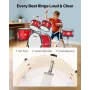 Kids Drum Set, 5-Piece 16 in / 406.4 mm Junior Drum Sets, Beginner Drums Set with Adjustable Throne and Two Pairs of Drumsticks,