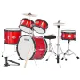 VEVOR Kids Drum Set, 5-Piece 16 in / 406.4 mm Junior Drum Sets, Beginner Drums Set with Adjustable Throne and Two Pairs of Drums