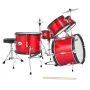Kids Drum Set, 5-Piece 16 in / 406.4 mm Junior Drum Sets, Beginner Drums Set with Adjustable Throne and Two Pairs of Drumsticks,