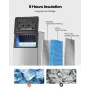 Commercial Ice Maker Storage Bin, 136 kg Capacity Ice-Bin, Commercial Ice Storage Bin with Adjustable Anti-slip Rubber Feet, Sui