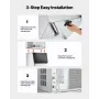 Commercial Ice Maker Storage Bin, 136 kg Capacity Ice-Bin, Commercial Ice Storage Bin with Adjustable Anti-slip Rubber Feet, Sui