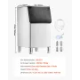 VEVOR Commercial Ice Maker Storage Bin, 136 kg Capacity Ice-Bin, Commercial Ice Storage Bin with Adjustable Anti-slip Rubber Fee