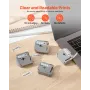 Label Maker Tape, 4 Pack, 0.47 in / 12 mm Black on White Label Cartridge Compatible for Various Types of Brother Labelers, Durab