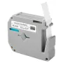 Label Maker Tape, 4 Pack, 0.47 in / 12 mm Black on White Label Cartridge Compatible for Various Types of Brother Labelers, Durab