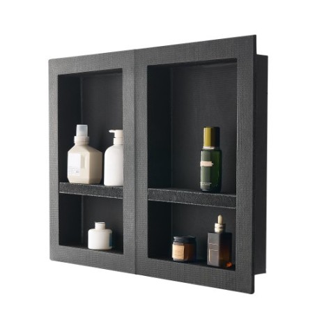 Shower Niche 40.6 x 61+40.6 x 61 cm Recessed Wall Organizer Bathroom