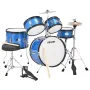 Kids Drum Set, 5-Piece 16 in / 406.4 mm Junior Drum Sets, Beginner Drums Set with Adjustable Throne and Two Pairs of Drumsticks,