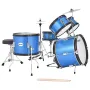 Kids Drum Set, 5-Piece 16 in / 406.4 mm Junior Drum Sets, Beginner Drums Set with Adjustable Throne and Two Pairs of Drumsticks,