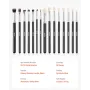 15-Piece Makeup Brush Set for Foundation Blending Eyeshadow, Professional Vegan Brushes with Soft Synthetic Bristles, Ergonomic 