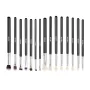 15-Piece Makeup Brush Set for Foundation Blending Eyeshadow, Professional Vegan Brushes with Soft Synthetic Bristles, Ergonomic 