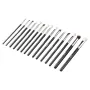 15-Piece Makeup Brush Set for Foundation Blending Eyeshadow, Professional Vegan Brushes with Soft Synthetic Bristles, Ergonomic 