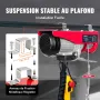 Elektrisk hejse, 1320 lbs løftekapacitet, 1150W 220V elektrisk