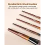 9-Piece Makeup Brush Set for Foundation Blending Eyeshadow, Professional Makeup Brush Kit with Soft Natural Wool & Vegan Synthet