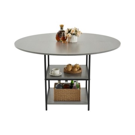 47 in Round Dining Table Wood Kitchen Table for 2-4 Person (Only Table)