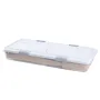 Under Bed Storage with Wheels, 805 x 396 x 175 mm Underbed Containers, Underbed Shoes Organizer with Lid and Gray Latch, Rolling