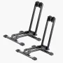 Bike Racks 2 Pack, Fits 508 to 736.6 mm Mountain & Road Bikes, Alloy Steel Rust-Resistant Bike Floor Stand Rack, Foldable Bicycl
