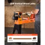 Woodworking Lathe, 1500W / 2 HP, Wood Lathe Machine with 0 to 3200 RPM Variable Speed, 457 x 1020 mm Workbench, Brushless DC Mot