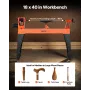 Woodworking Lathe, 1500W / 2 HP, Wood Lathe Machine with 0 to 3200 RPM Variable Speed, 457 x 1020 mm Workbench, Brushless DC Mot