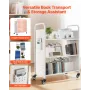 rullende biblioteksbogsvogn, 150 kg Kapacitet, 97 x 51,5 x