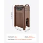 VEVOR Insulated Beverage Dispenser, 5 Gal/19L Hot and Cold Beverage Server with Spigot & Handle, Food-Grade Thermal Drink Dispen