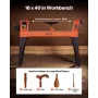 VEVOR Træbearbejdningsdrejebænk, 1100W / 1,5 HK, Trædrejebænk med 0 til 3200 o/min variabel hastighed, 406 x 1020 mm