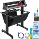 Vinyl Cutter, 870mm Vinyl Plotter, LED Screen Plotter Cutter, Semi-Automatical Built-in Optical Eye, Compatible with SignCut