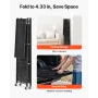 4-Tier Foldable Storage Shelf, 26W x 13D x 46H Inch Folding Metal Rack Shelving Unit, No Assembly Organizer Shelf with 5 Wheels 