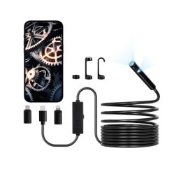 Dual Lens Borescope Endoscope Camera for Android IOS & 5m Snake Cable