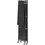 4-Tier Foldable Storage Shelf, 26W x 13D x 46H Inch Folding Metal Rack Shelving Unit, No Assembly Organizer Shelf with 5 Wheels 