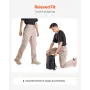 FR Pants for Men, 100% Cotton, Flame-Resistant Cargo Pants with Multi-Pockets and Elastic Waist, Reinforced Tear-proof Stitching