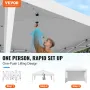 Pop Up Canopy, 2.95 x 2.95 m Instant Canopy Portable Gazebo with 3 Sidewalls & 2 Ventilated Windows, Height Adjustable Pop-Up Ou