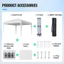 Pop Up Canopy, 2,95 x 2,95 m Instant Canopy Portable Pavillon