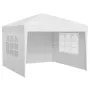 Pop Up Canopy, 2.95 x 2.95 m Instant Canopy Portable Gazebo with 3 Sidewalls & 2 Ventilated Windows, Height Adjustable Pop-Up Ou
