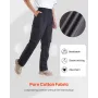 FR Pants for Men, 100% Cotton, Flame-Resistant Cargo Pants with Multi-Pockets and Elastic Waist, Reinforced Tear-proof Stitching
