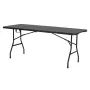 Folding Table, 6 Ft Heavy Duty Portable Fold-in-Half Utility Table, Indoor Outdoor Plastic Rectangle Table with Built in Handle,