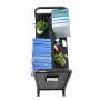 rullende biblioteksbogsvogn, 150 kg Kapacitet, 97 x 51,5 x