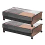 VEVOR Under Bed Storage with Wheels, 650 x 460 x 180 mm Underbed Containers, Underbed Shoes Organizer with Lockable Wheels, Roll