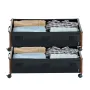 Under Bed Storage with Wheels, 650 x 460 x 180 mm Underbed Containers, Underbed Shoes Organizer with Lockable Wheels, Rolling Un